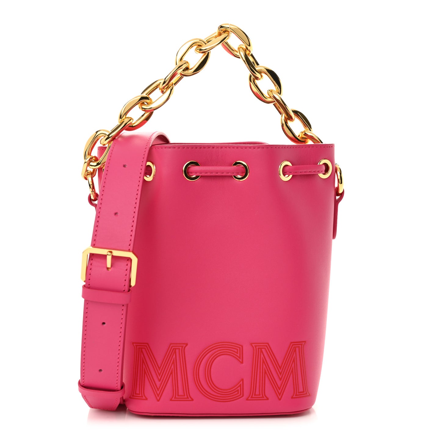 Nappa Mini Drawstring Aren Chain Bag Beetroot Purple