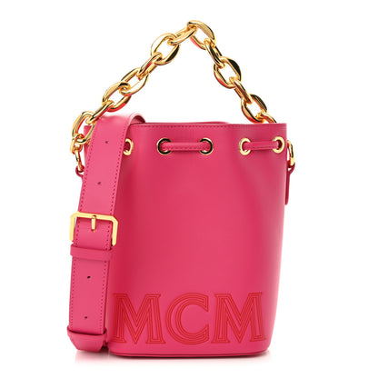 MCM Nappa Mini Drawstring Aren Chain Bag Beetroot Purple 1 of 10