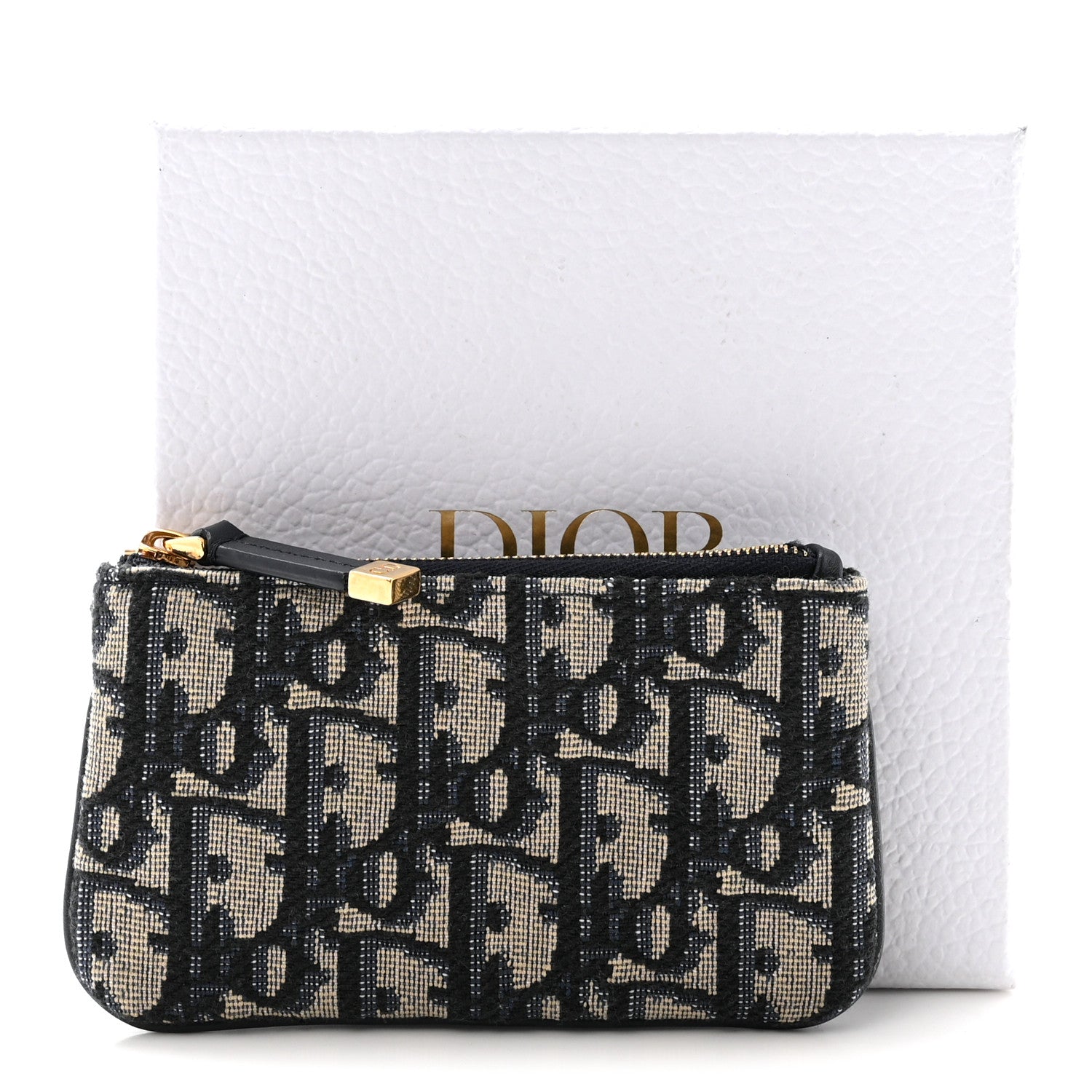 Christian Dior Oblique DiorTravel Myrte Zipped Key Case Blue