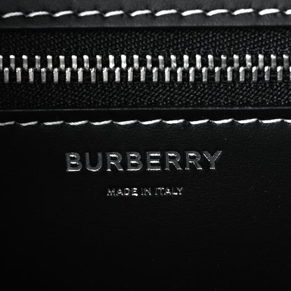 Burberry Calfskin Monogram Embossed MediumTB Chain Bag Black White 6 of 9