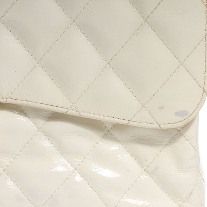 Chanel Distressed Patent Jumbo Single Flap White 9 of 11
