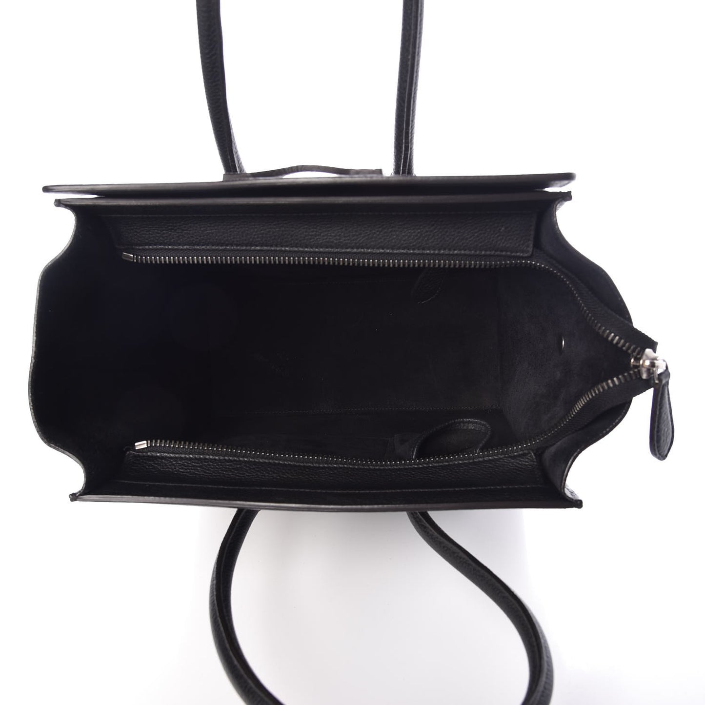Drummed Calfskin Micro Luggage Black