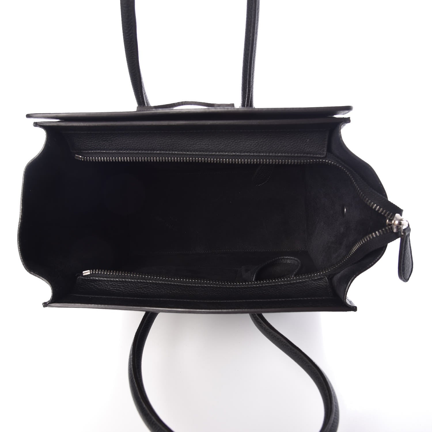 Celine Drummed Calfskin Micro Luggage Black 5 of 6