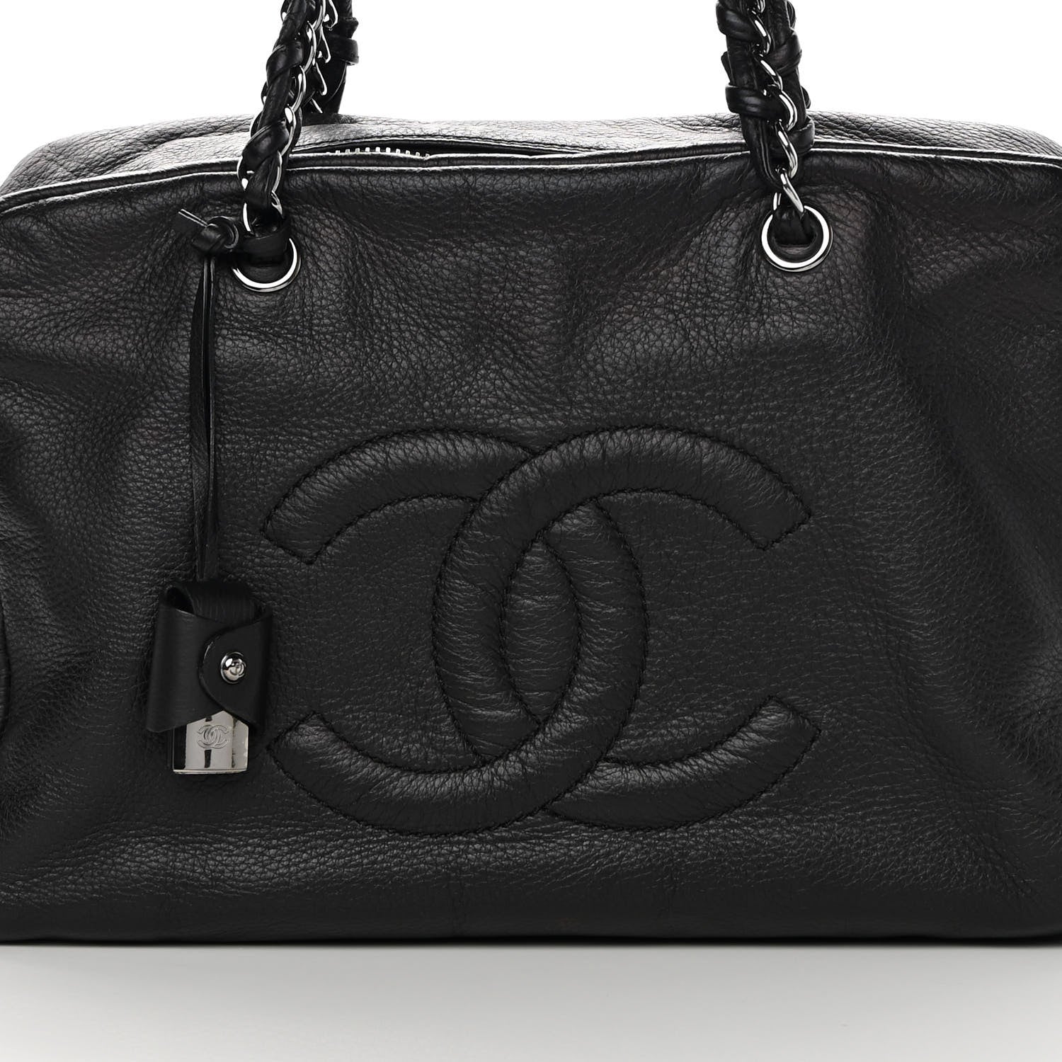 Chanel Deerskin Luxe Ligne Large Bowler Black 7 of 15