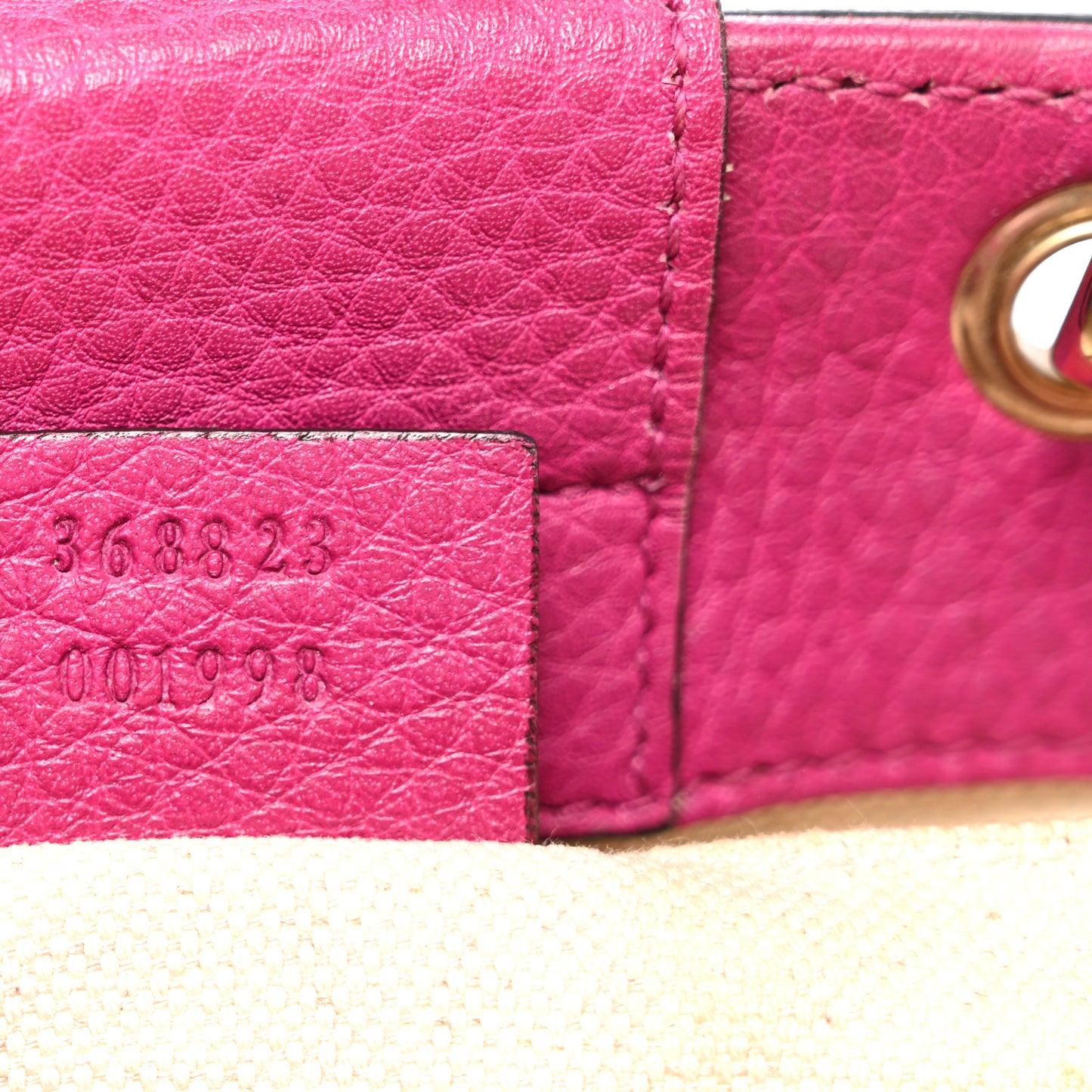Calfskin Mini Bamboo Shopper Tote Bright Bougainvillea