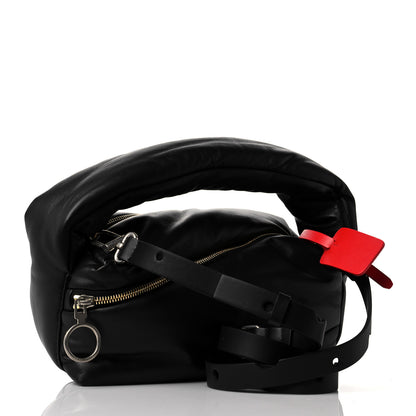 Off-White Calfskin Puffy Pump Pouch Crossbody Bag Black 3 of 10
