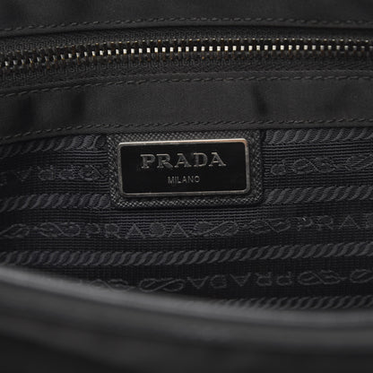 Prada Tessuto Nylon Saffiano Logo Messenger Bag Black 6 of 10