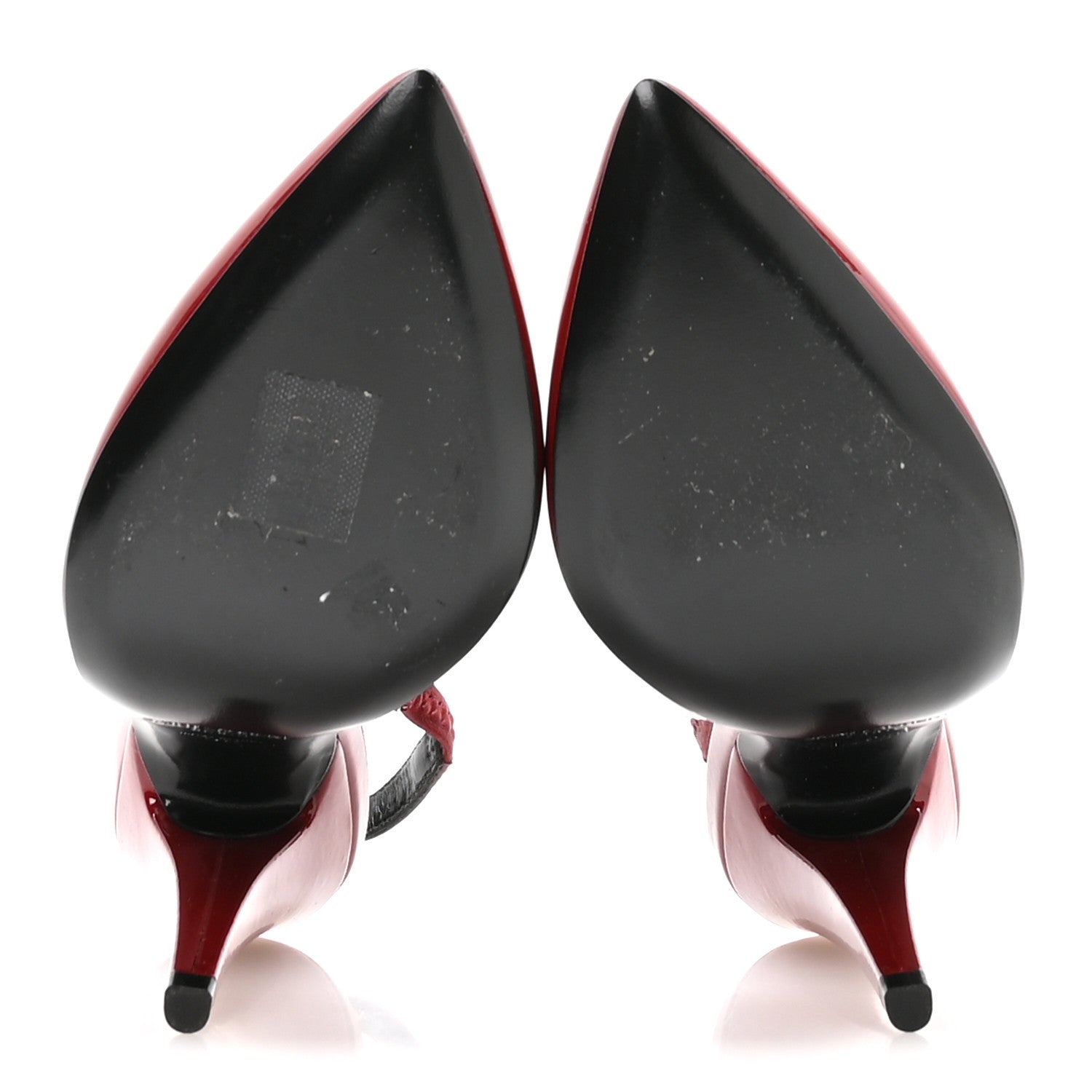 Saint Laurent Patent Venus 110 Slingback Pumps 36 Hot Red 6 of 8