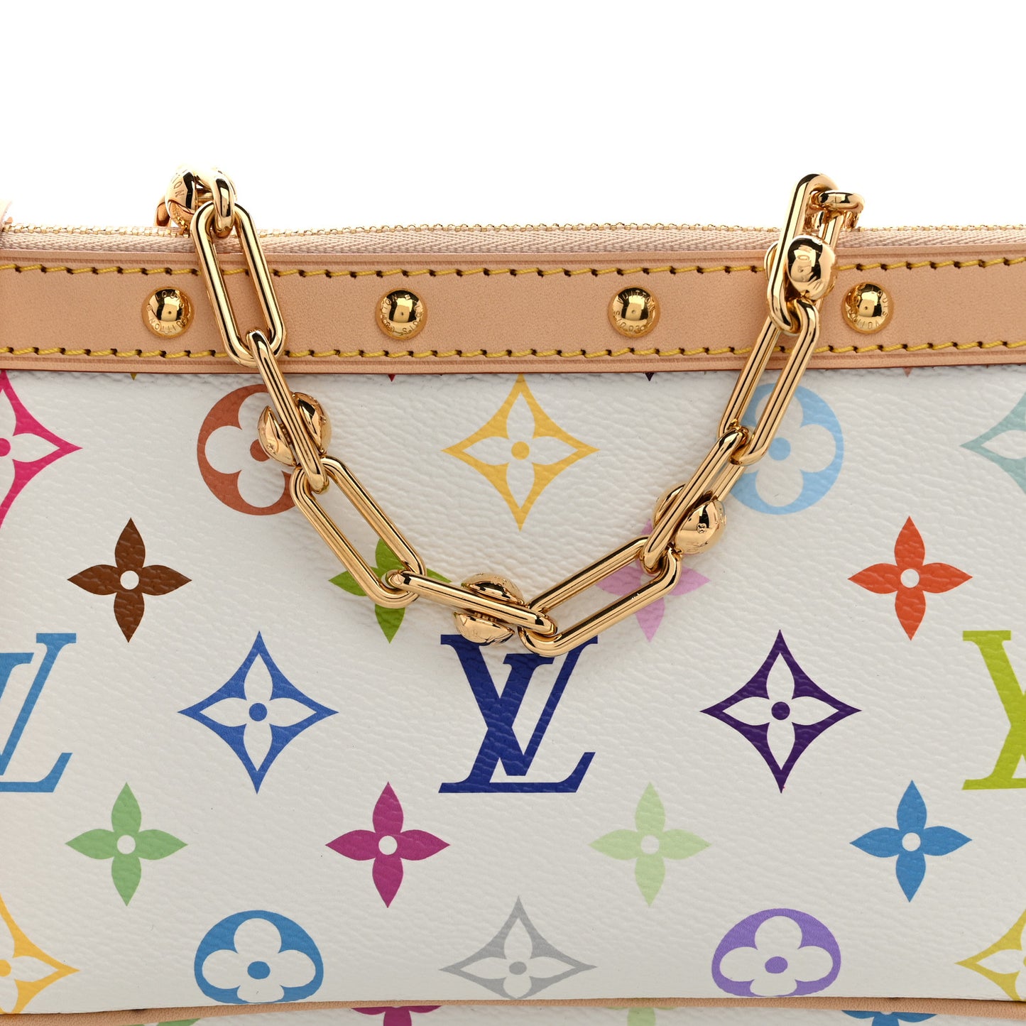 LV X TM Monogram Multicolor Pochette Accessories White