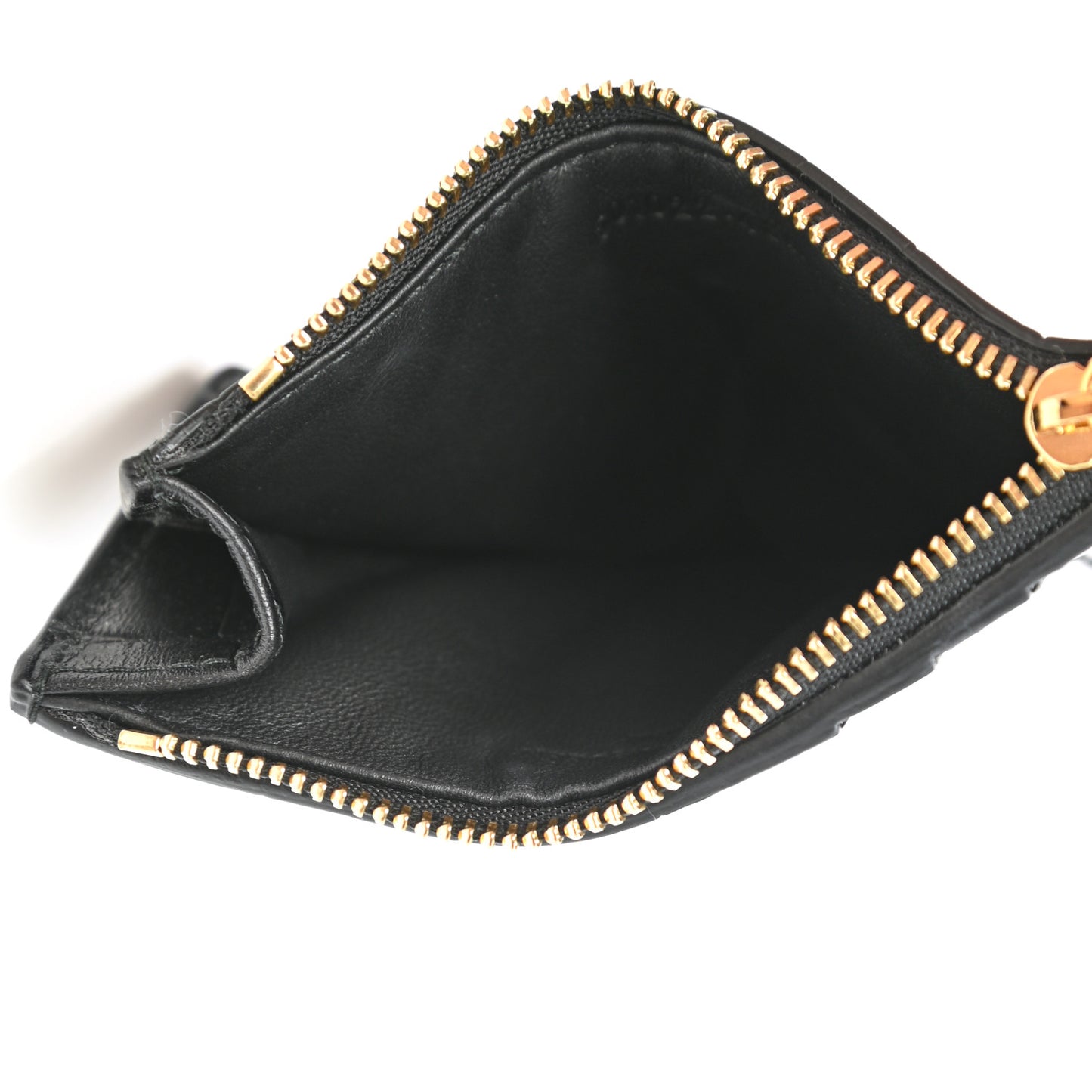 Calfskin Crocodile Embossed Card Holder Wallet Black