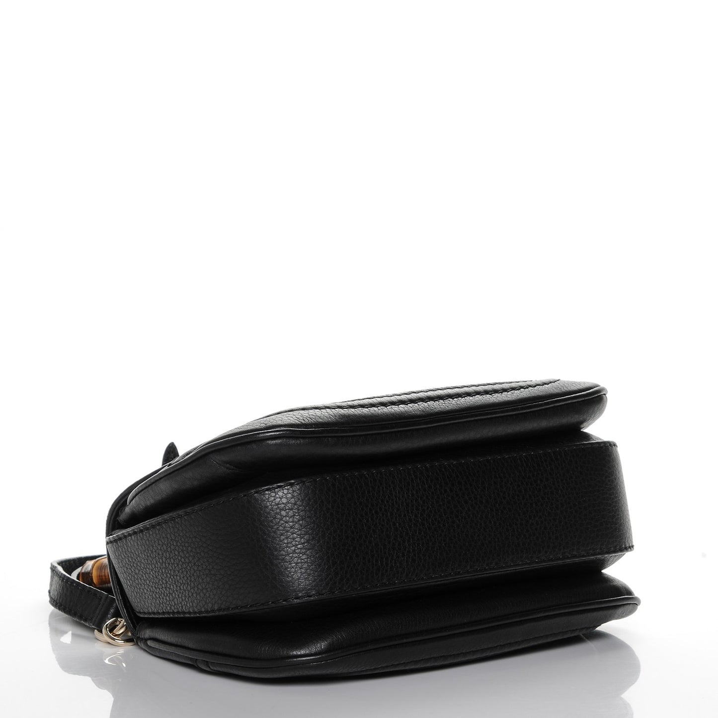Cellarius Calfskin Small New Bamboo Top Handle Bag Black