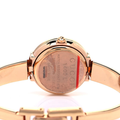 Gucci Stainless Steel Pink Mother of Pearl 25mm 1400L Quartz Watch 4 of 4