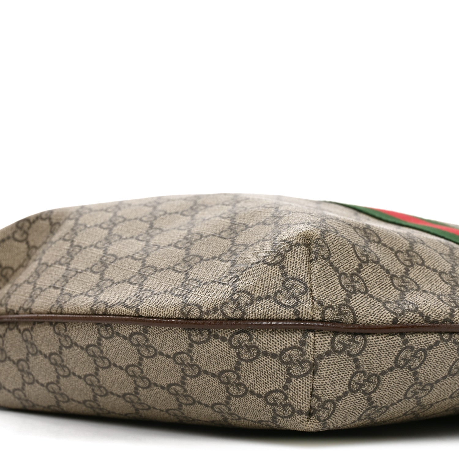 Gucci GG Supreme Monogram Web Ophidia Half Moon Hobo Brown 8 of 9