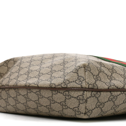Gucci GG Supreme Monogram Web Ophidia Half Moon Hobo Brown 8 of 9
