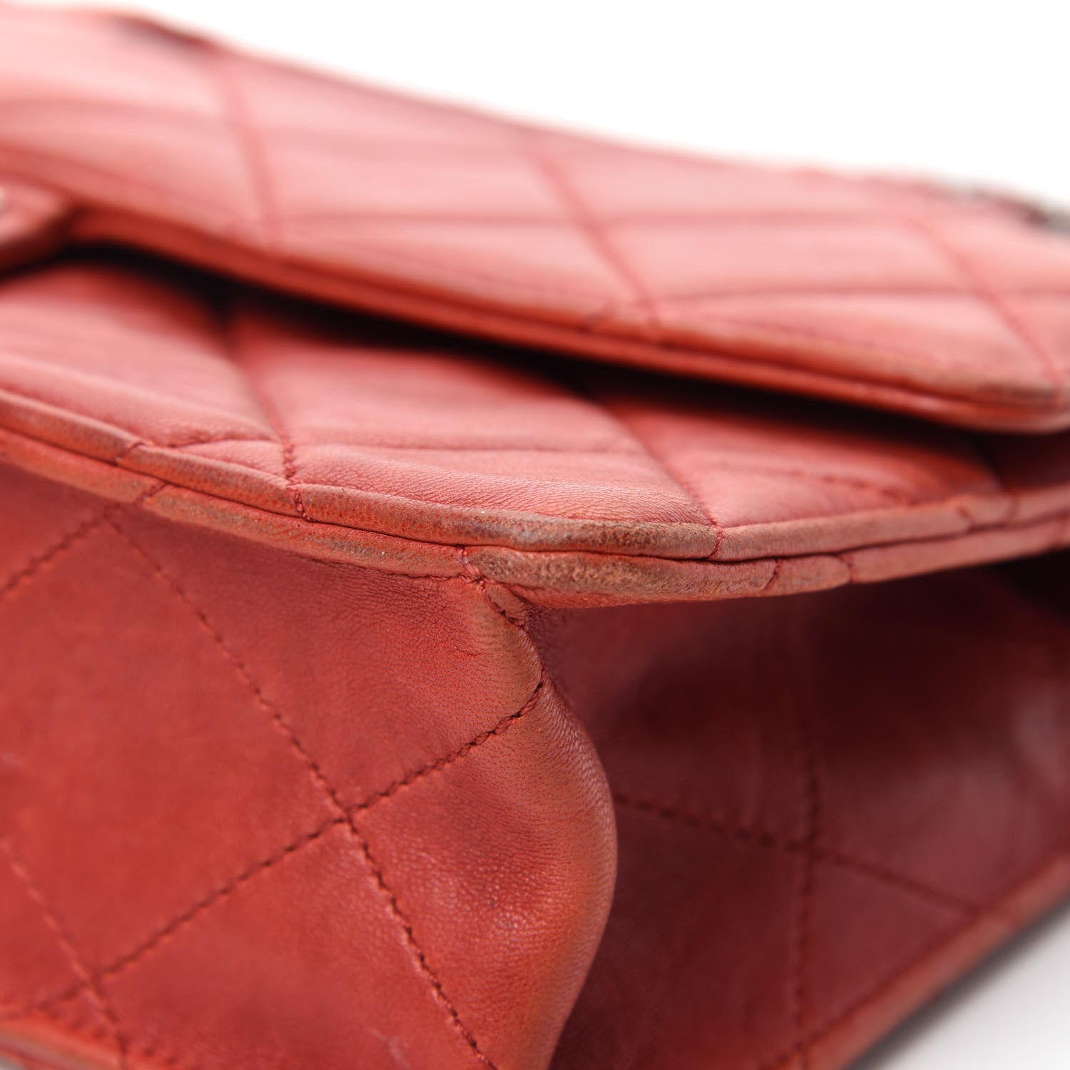 Chanel Washed Lambskin Jumbo Take Away Flap Red 12 of 14