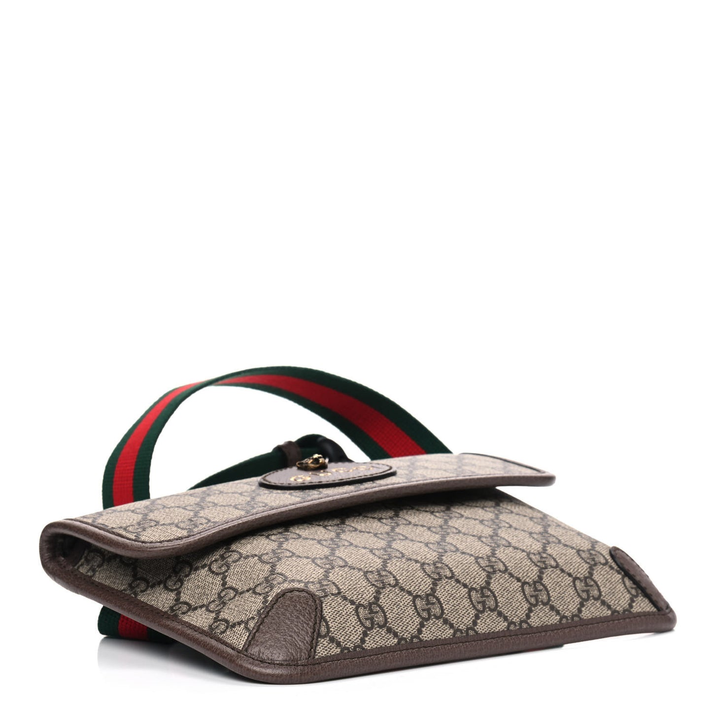 GG Supreme Monogram Neo Vintage Web Belt Bag Brown