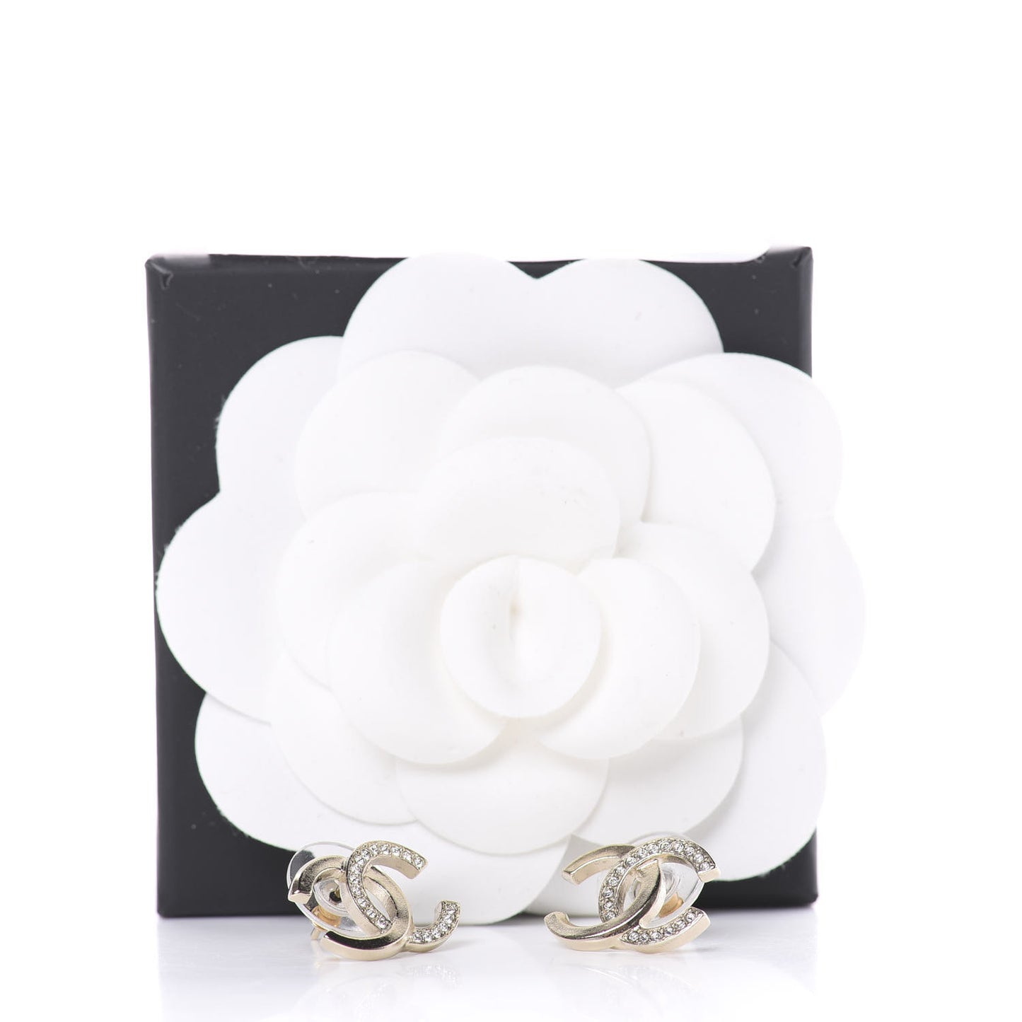 Crystal CC Earrings Gold