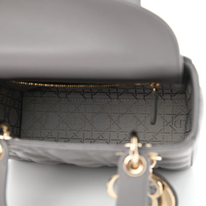 Christian Dior Lambskin Cannage Small My ABCDior Lady Dior Grey 5 of 9