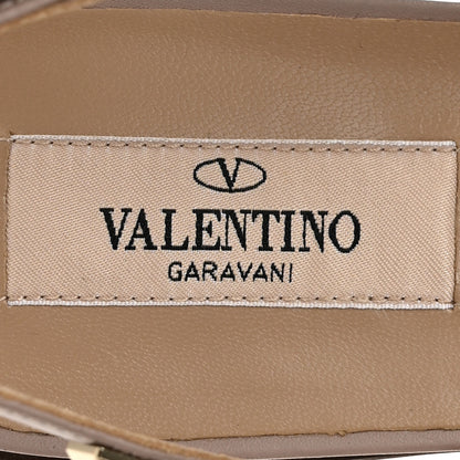 Valentino Garavani Pebbled Calfskin Rockstud Slingback Flats 38.5 Poudre 8 of 10