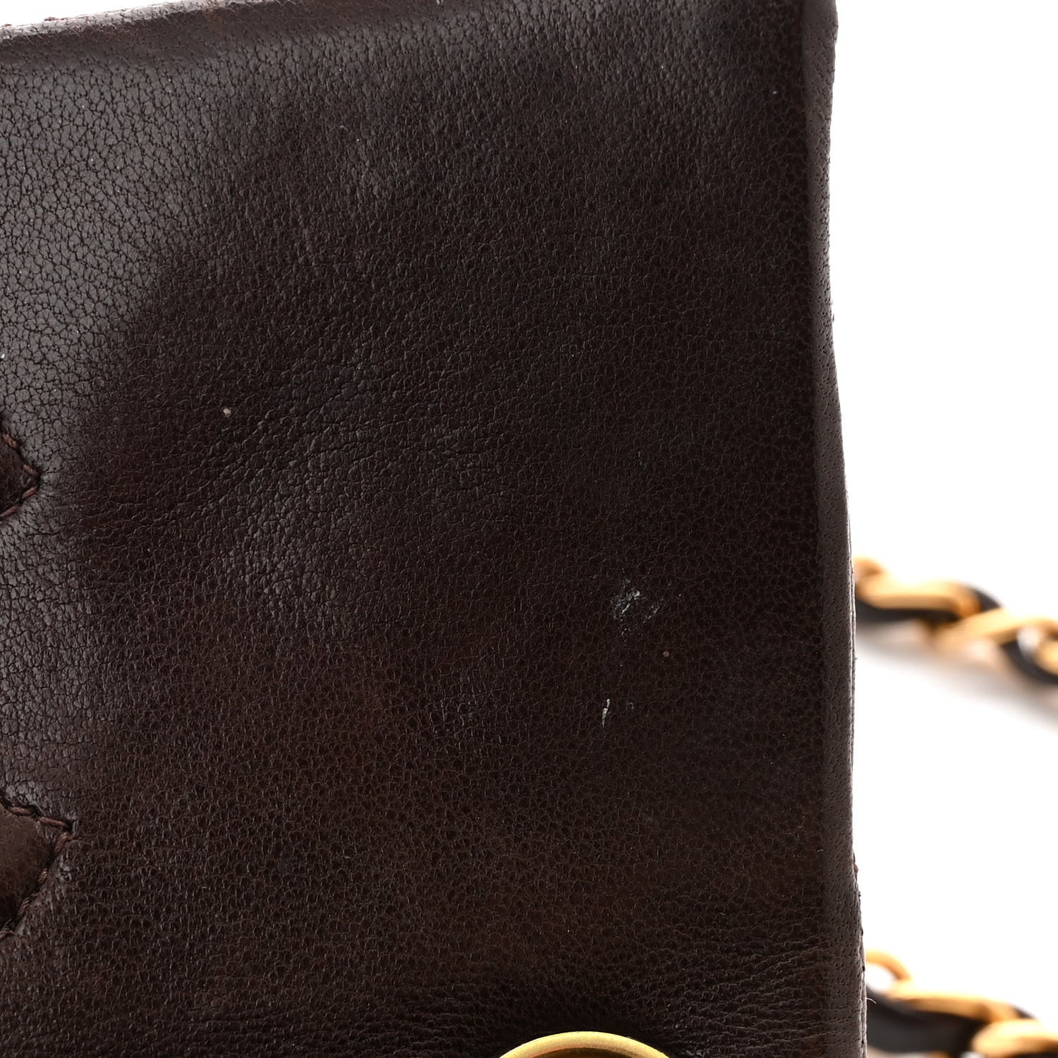 Chanel Lambskin Quilted Mini Square Flap Bag Dark Brown 13 of 13