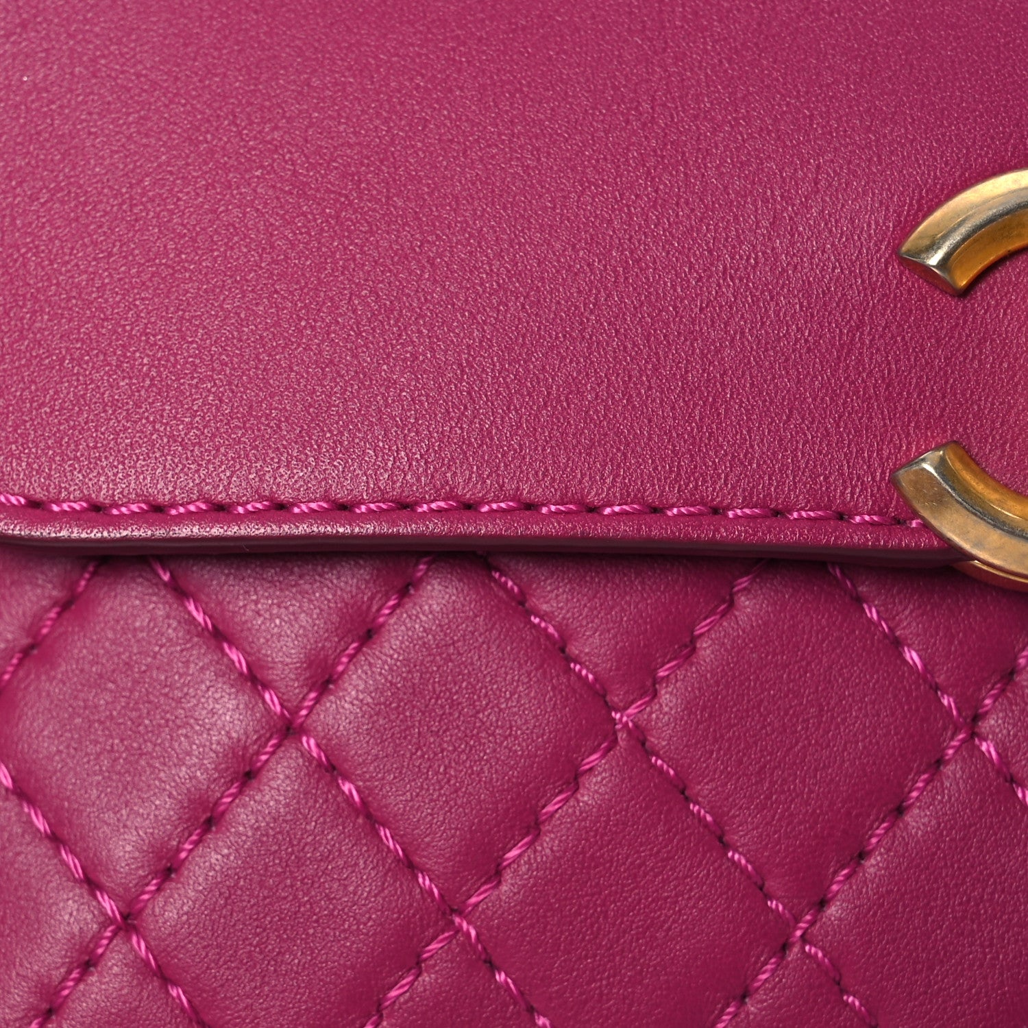 Chanel Calfskin Quilted Waist Bag With Coin Purse Fuchsia 8 of 11