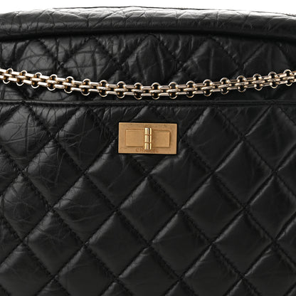 Chanel Aged Calfskin Quilted Large Reissue Camera Case Black 8 of 10