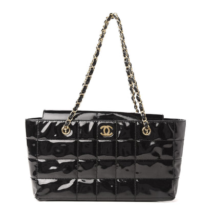 Chanel Patent Chocolate Bar CC Tote Black 1 of 9