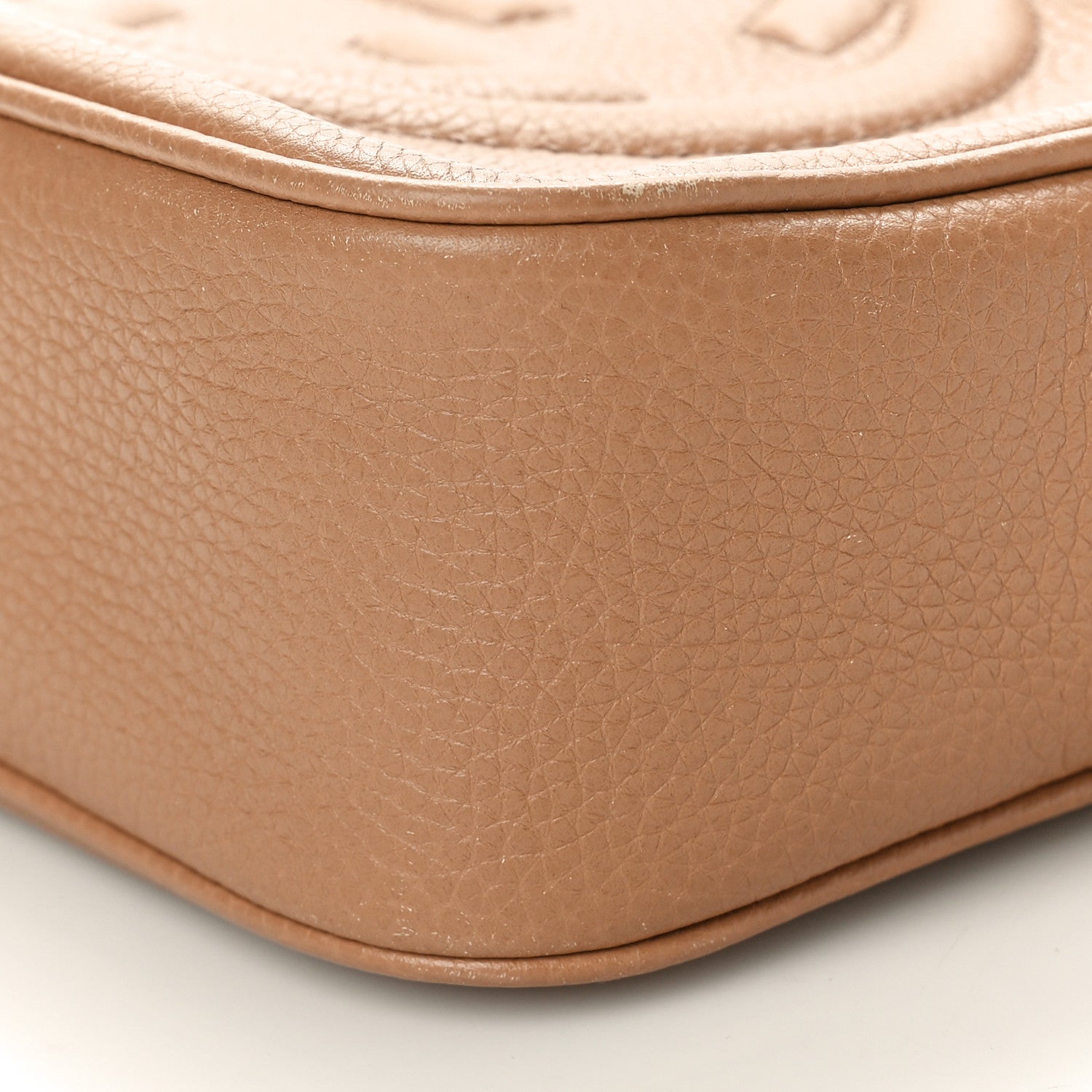 Gucci Pebbled Calfskin Small Soho Disco Bag Camelia 10 of 11