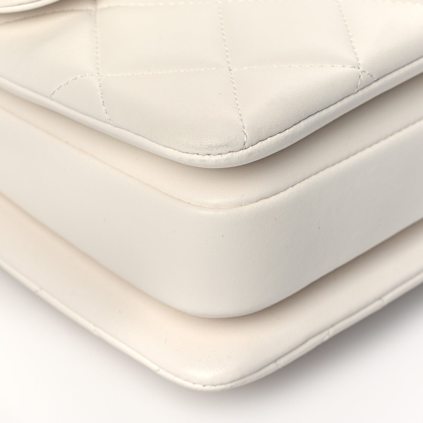 Lambskin Quilted Small Trendy CC Dual Handle Flap Bag White