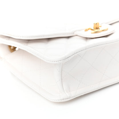 Chanel Caviar Quilted Medium Sweet Classic Flap White 9 of 10