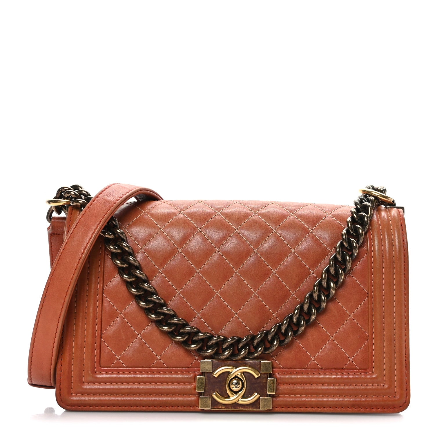Chanel Calfskin Medium Boy Flap Brown 1 of 9