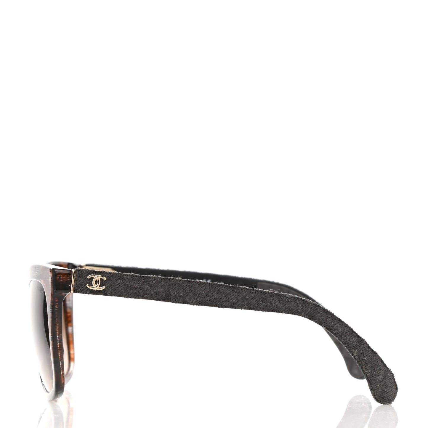 Acetate Denim Quilted CC Sunglasses 5343-A Brown