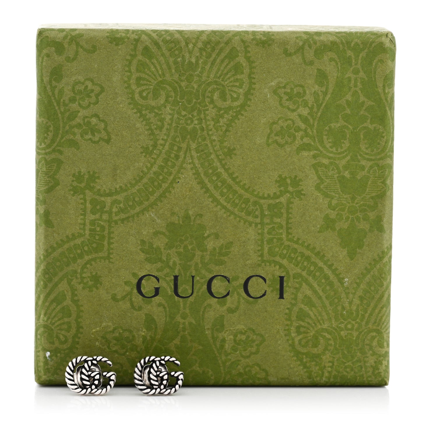 Sterling Silver Torchon Double G Earrings