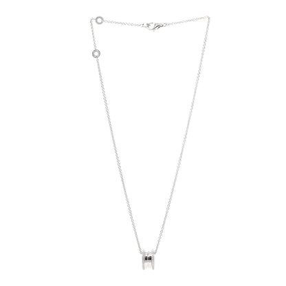 Bulgari 18K White Gold Diamond B.Zero1 Pendant Necklace 3 of 7