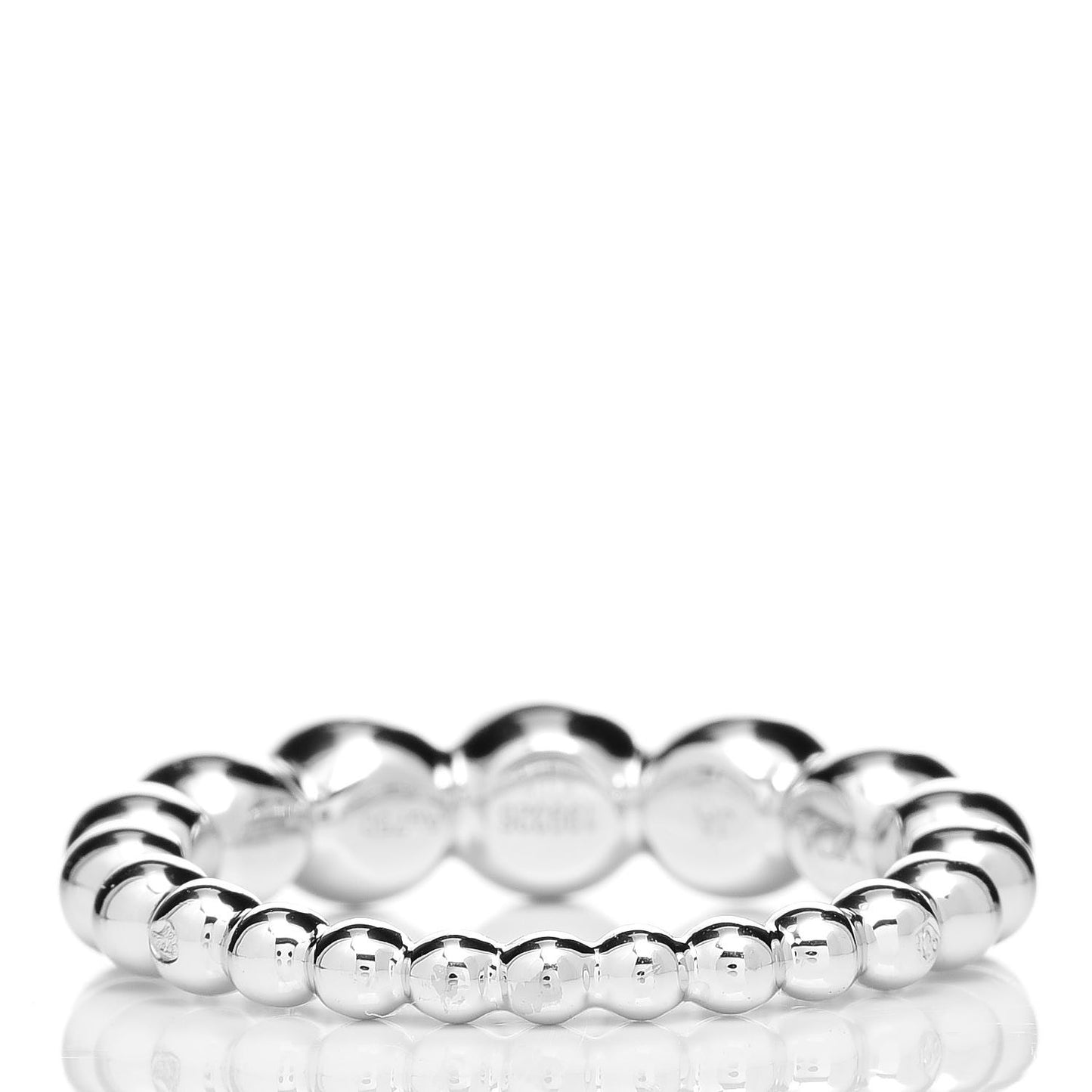 18K White Gold Pearls of Gold Variation Ring 54 6.75