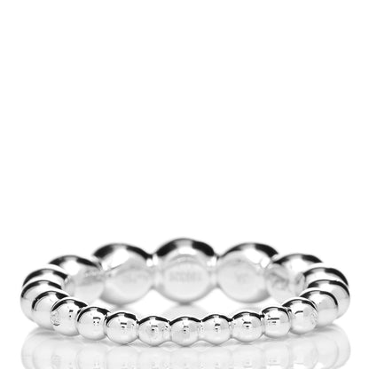 Van Cleef & Arpels 18K White Gold Pearls of Gold Variation Ring 54 6.75 4 of 6