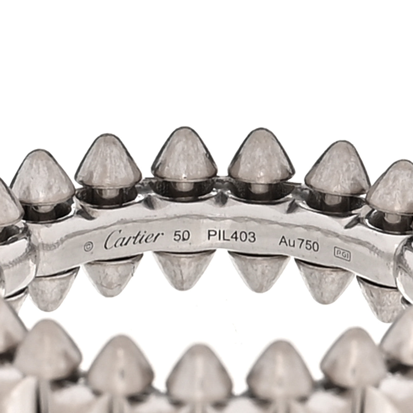 Cartier 18K White Gold SM Clash De Cartier Ring 50 5.25 4 of 5