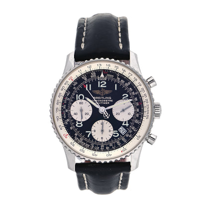 Breitling Stainless Steel Calfskin 42mm Navitimer Chronograph Automatic Watch Black A2332212 1 of 5