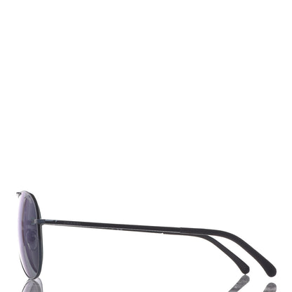 Chanel Metal Aviator CC Sunglasses 4189 T-Q Black 2 of 9