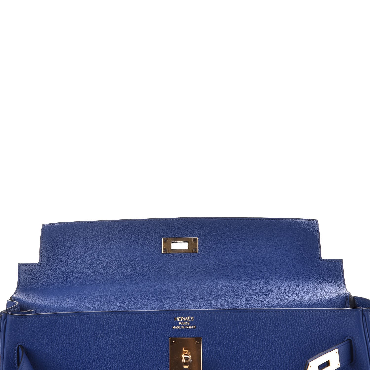 Hermes Togo Kelly Retourne 35 Bleu Electrique 14 of 37