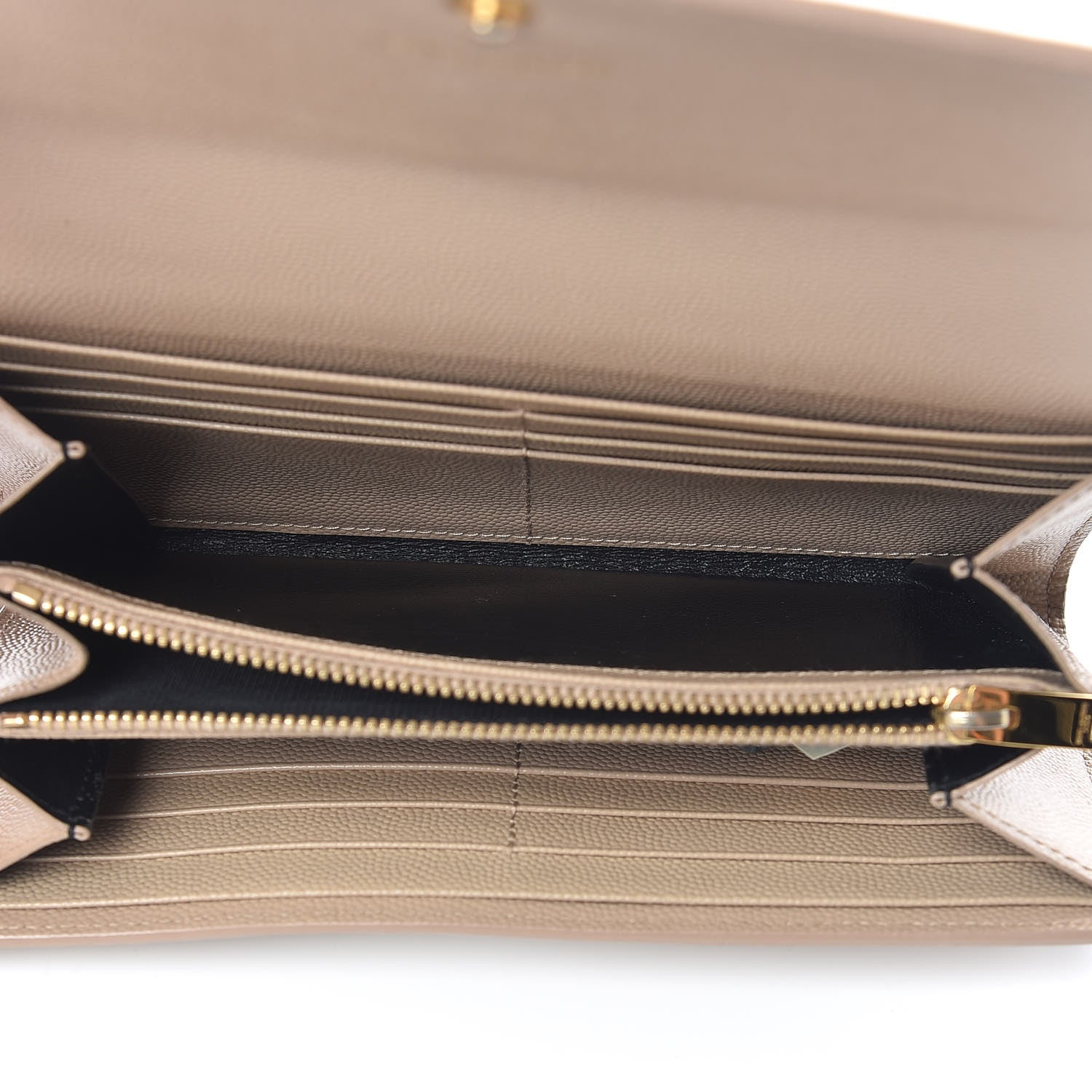 Saint Laurent Grain De Poudre Classic Monogram Cassandre Wallet Nude Powder 5 of 14
