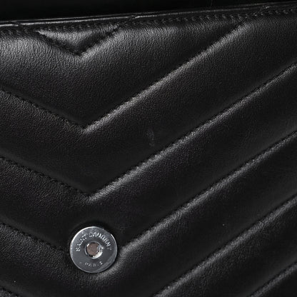 Saint Laurent Calfskin Y Quilted Monogram Medium Loulou Chain Satchel Black 13 of 15