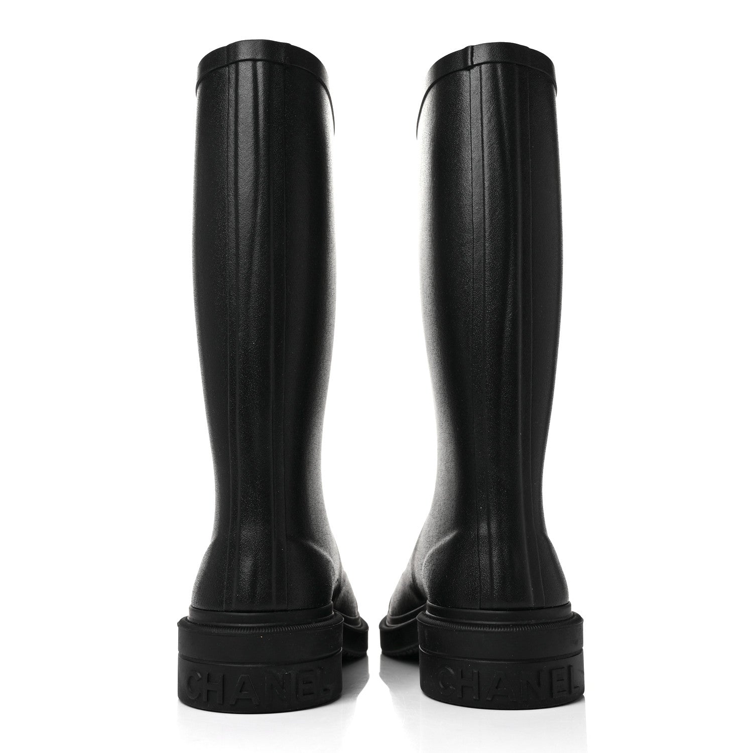 Chanel Caoutchouk CC High Boots 37 Black 5 of 7