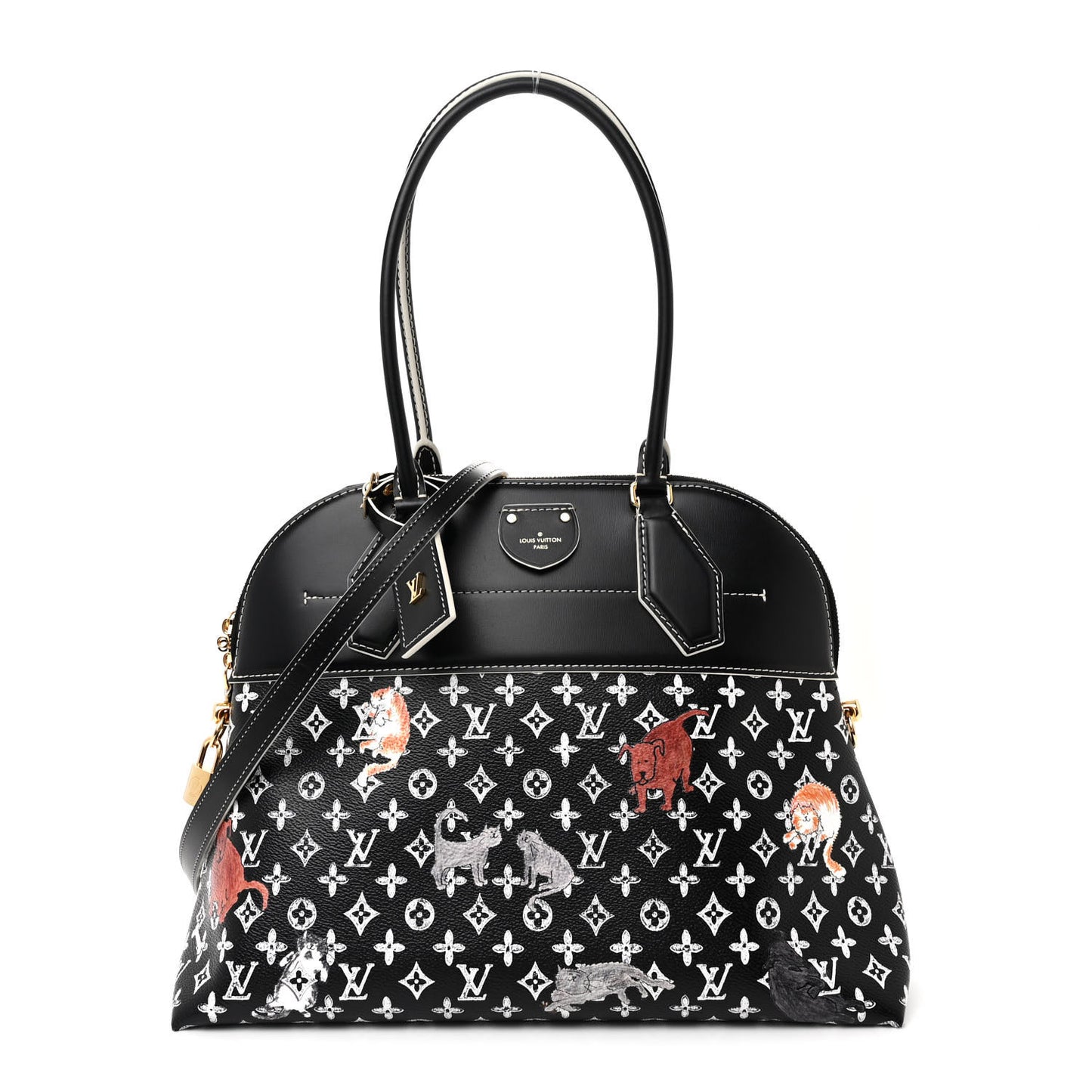 Calfskin Catogram Alma Souple MM Black