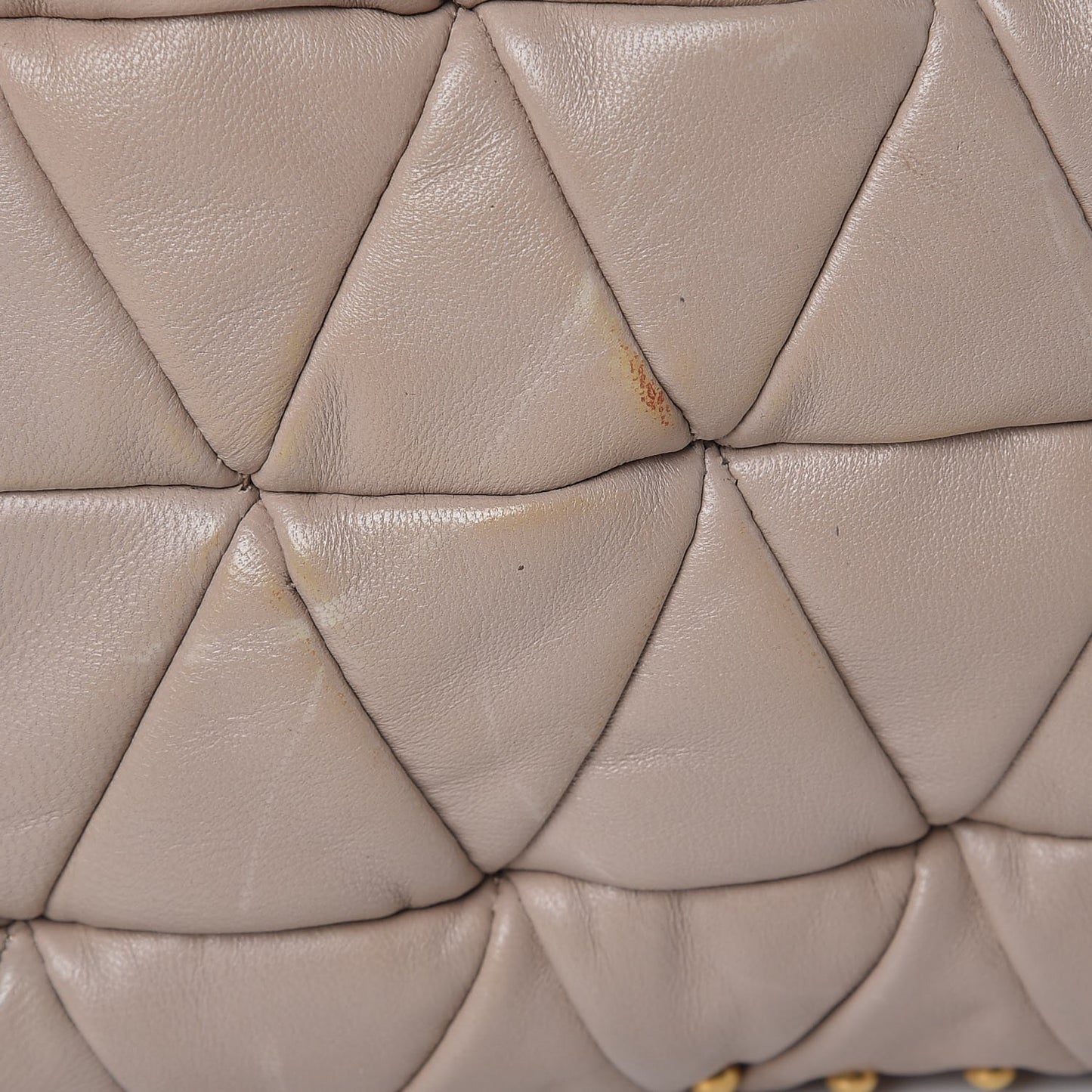 Nappa Quilted Studded Tote Cammeo
