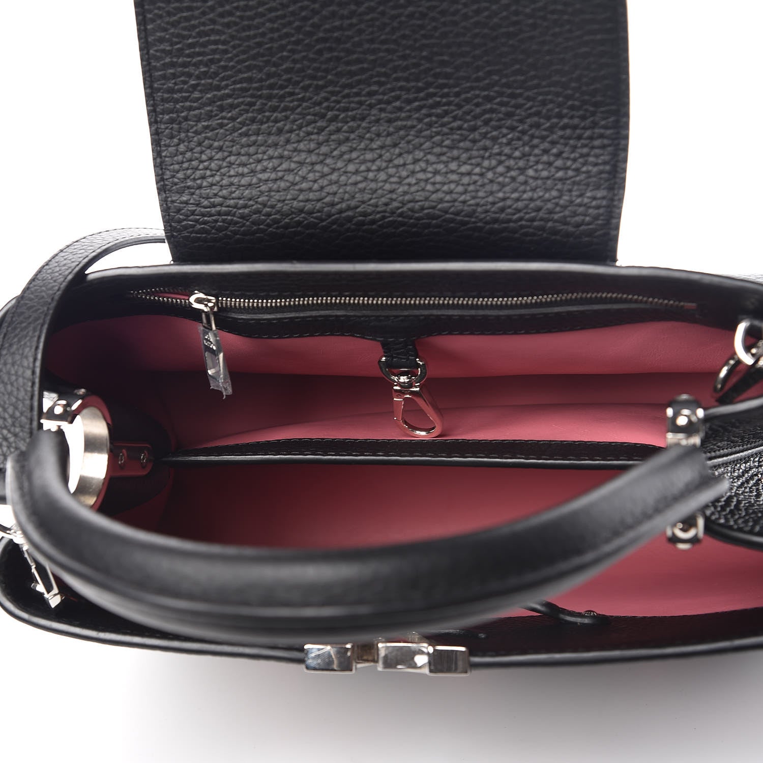 Louis Vuitton Taurillon Flowers Capucines PM Black 5 of 8