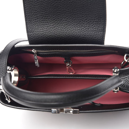 Louis Vuitton Taurillon Flowers Capucines PM Black 5 of 8