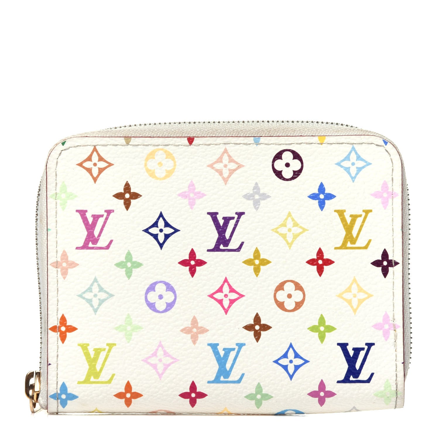 Louis Vuitton Monogram Multicolor Zippy Coin Purse Wallet White 1 of 11