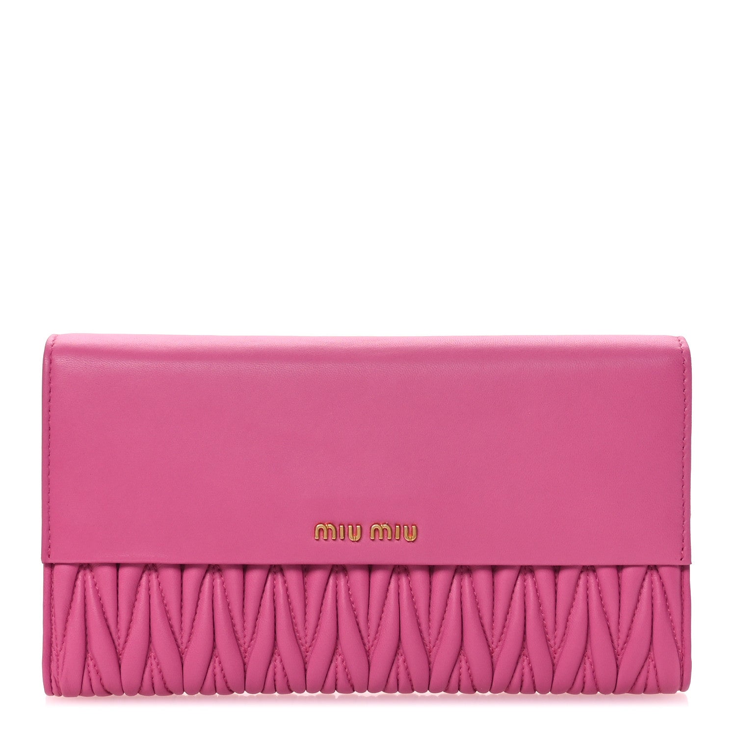 Miu Miu Nappa Matelasse Flap Clutch Fuxia 1 of 10
