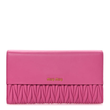 Miu Miu Nappa Matelasse Flap Clutch Fuxia 1 of 10